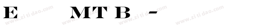 Engravers MT Bold字体转换